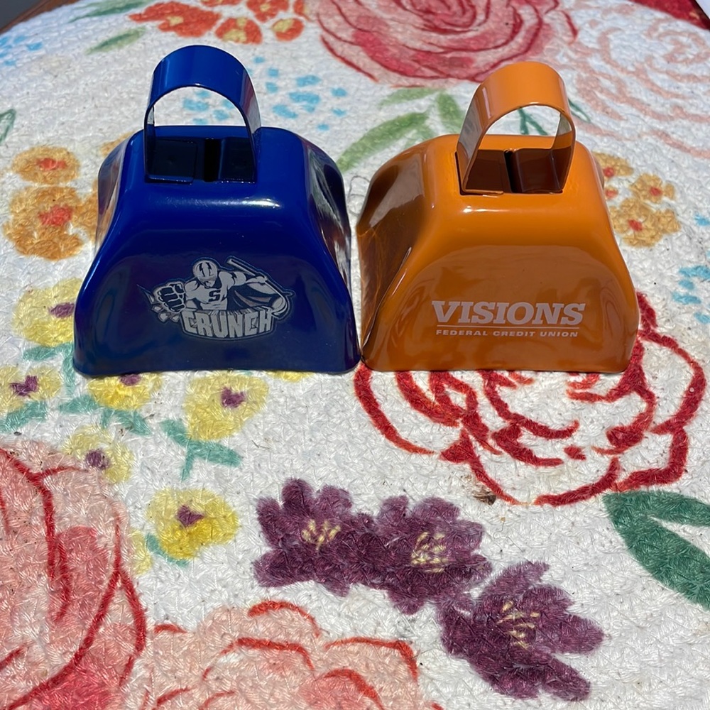Two minor league AHL cowbells